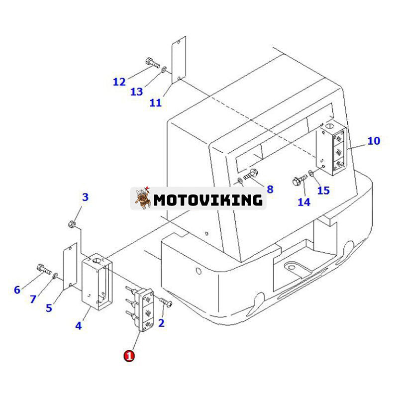 Lampenhet 421-06-23210 för Komatsu hjullastare WA100-3A WA120-3 WA180-3 WA300L-3 WA380-5 WA450-3 WA700-3 WA80-3 WA900-3