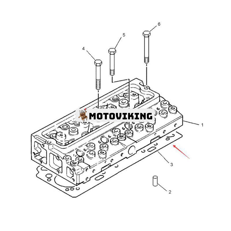 Cylinderhuvudspackning 1850885 för Caterpillar Engine 3054B Grävlastare CAT 416D 424D Teleskoplastare TH210 TH215