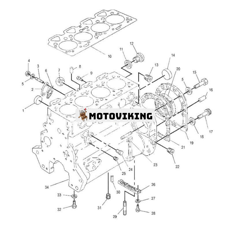 Cylinderhuvudspackning 7C3803 för Caterpillar Engine 3054 CAT Grävmaskin 205 206 Grävlastare 416 426 428