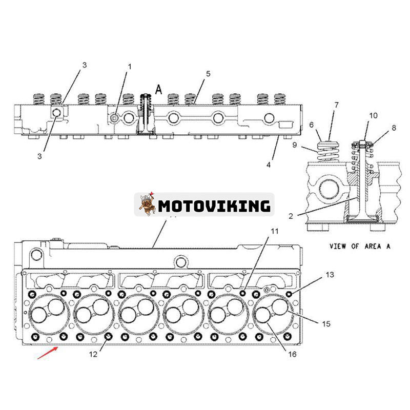 Topplockspackning 1118015 för Caterpillar Engine 3306 3306B Grävmaskin CAT 235B 330 350 W330B