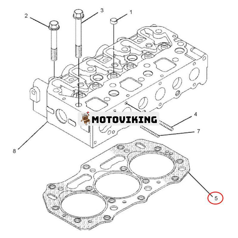 Topplockspackning 2188533 för Caterpillar CAT Engine 3013C C2.2 Grävmaskin 303.5 302.5 303.5CR 304 305CR 305.5CR