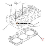 Topplockspackning 2188533 för Caterpillar CAT Engine 3013C C2.2 Grävmaskin 303.5 302.5 303.5CR 304 305CR 305.5CR