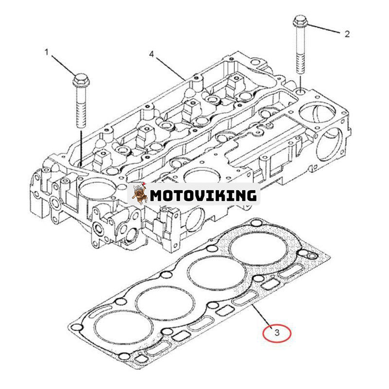 Topplockspackning 2584946 för Caterpillar CAT Engine C4.4 3054 Grävmaskin 312D2 313D2 315C