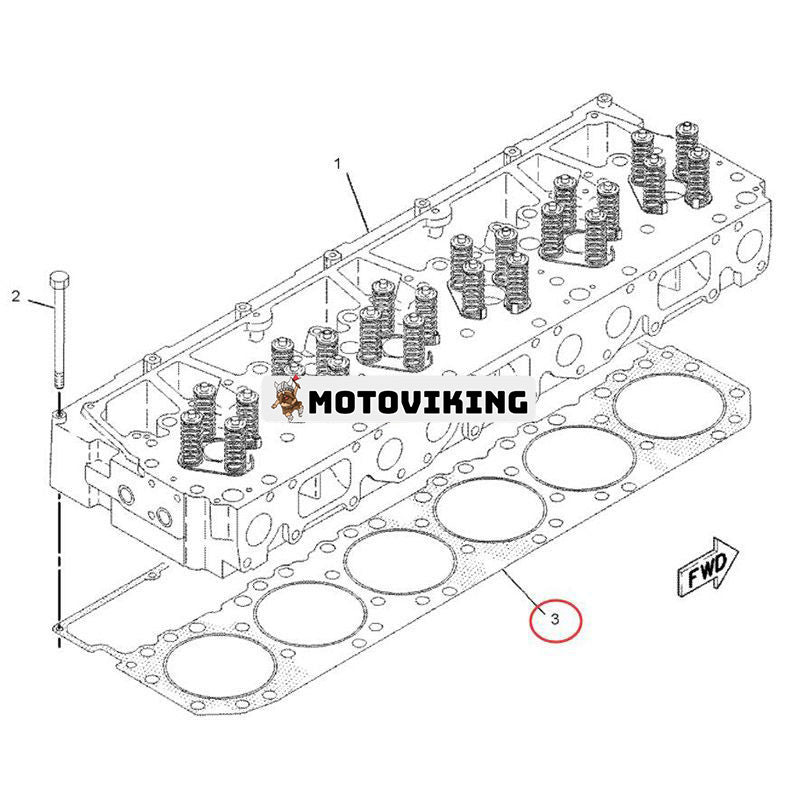 Topplockspackning 1873306 för Caterpillar CAT Motor C-10 C-12 Grävmaskin 345B Motorväghyvel 163H 140H 160H 16H