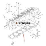 Topplockspackning 1539653 för Caterpillar CAT Engine 3406E C-15 Grävmaskin 385B schaktare 834G Lastare 988G