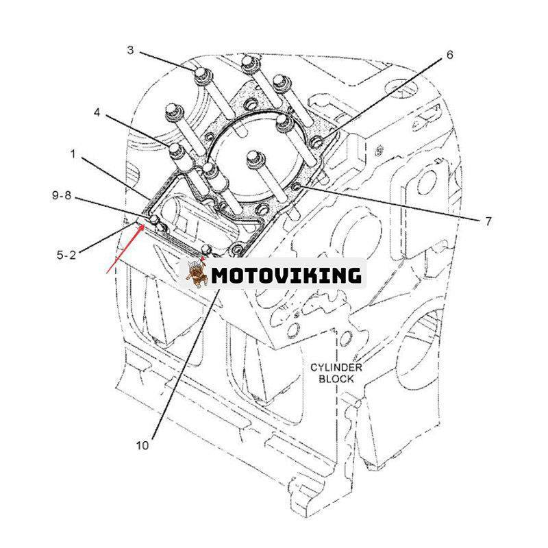 Topplockspackning 1106991 för Caterpillar CAT Engine 3508 3512 3516 Grävmaskin 5130 5230 Traktor 776C 776D 784B 784C