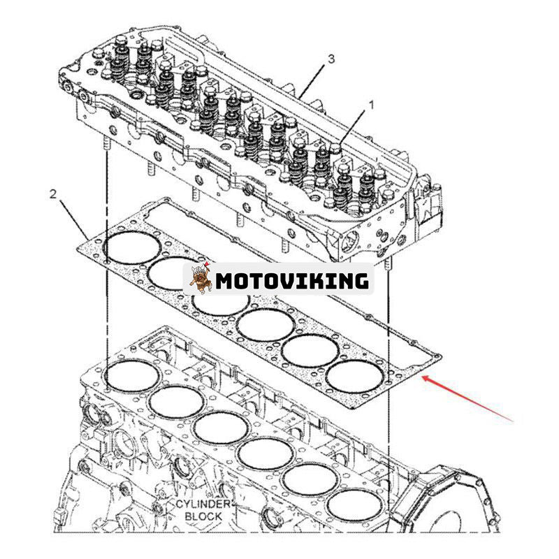 Topplockspackning 2219392 för Caterpillar CAT Engine C11 C13 Grävmaskin 345C 345D 349D 349E Traktor 621H 623H 627H