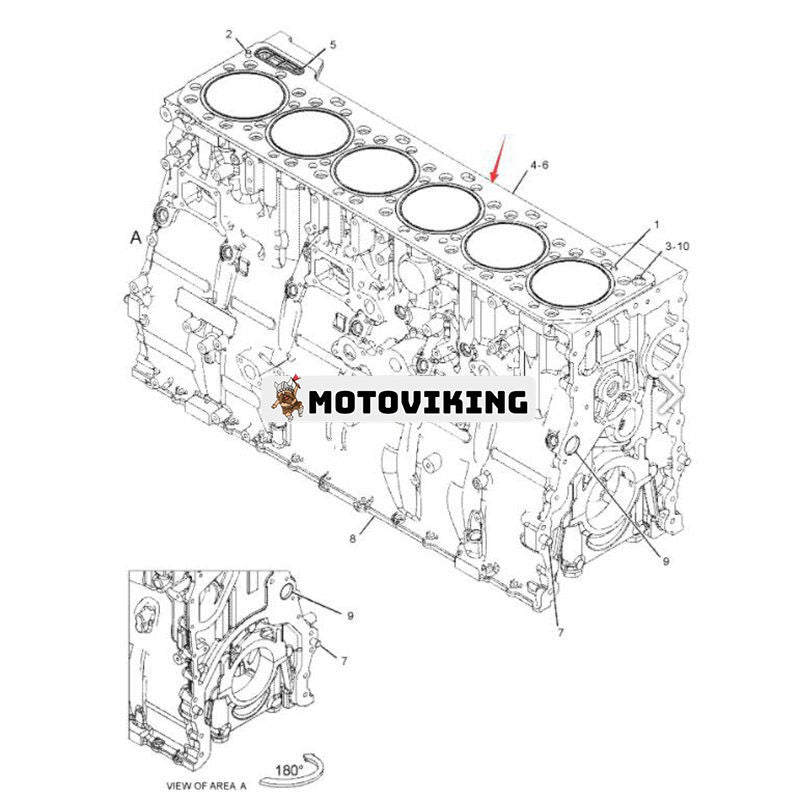 Topplockspackning 2271204 för Caterpillar CAT Engine C15 C18 Grävmaskin 365C 374D 385B 385C 390D Lastbil 770 772