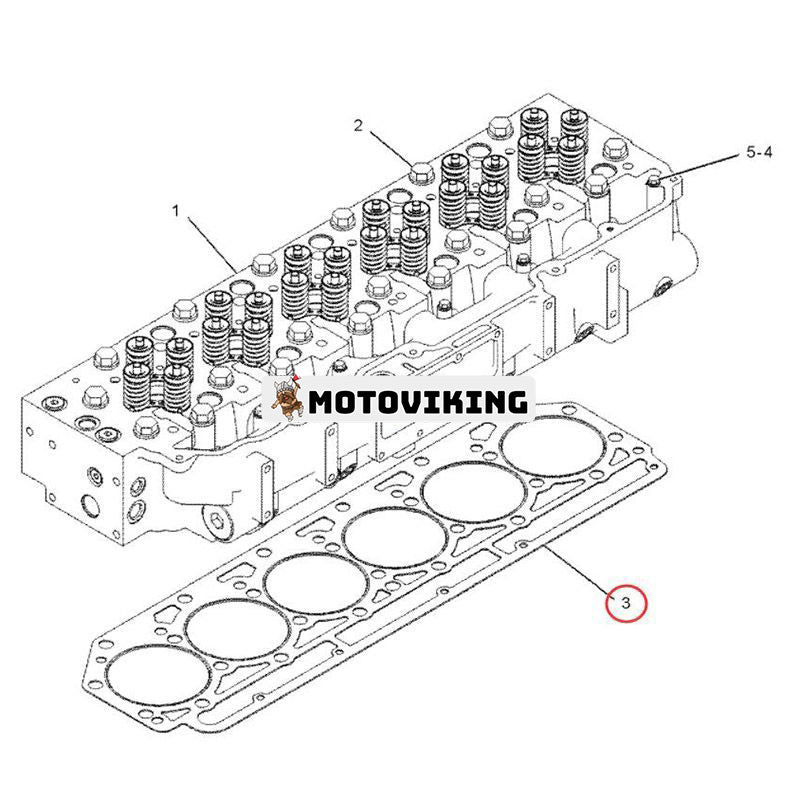 Topplockspackning 1871315 för Caterpillar CAT Engine C9 Grävmaskin 330C 336D 336D2 340D L Traktor 627G 637G