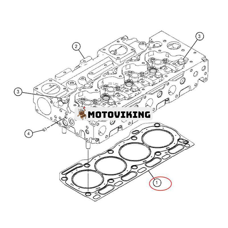 Topplockspackning 3108520 för Caterpillar CAT Engine C4.4 Grävmaskin 318D2 313D2 320 M313D M315D M315D2 M317D2