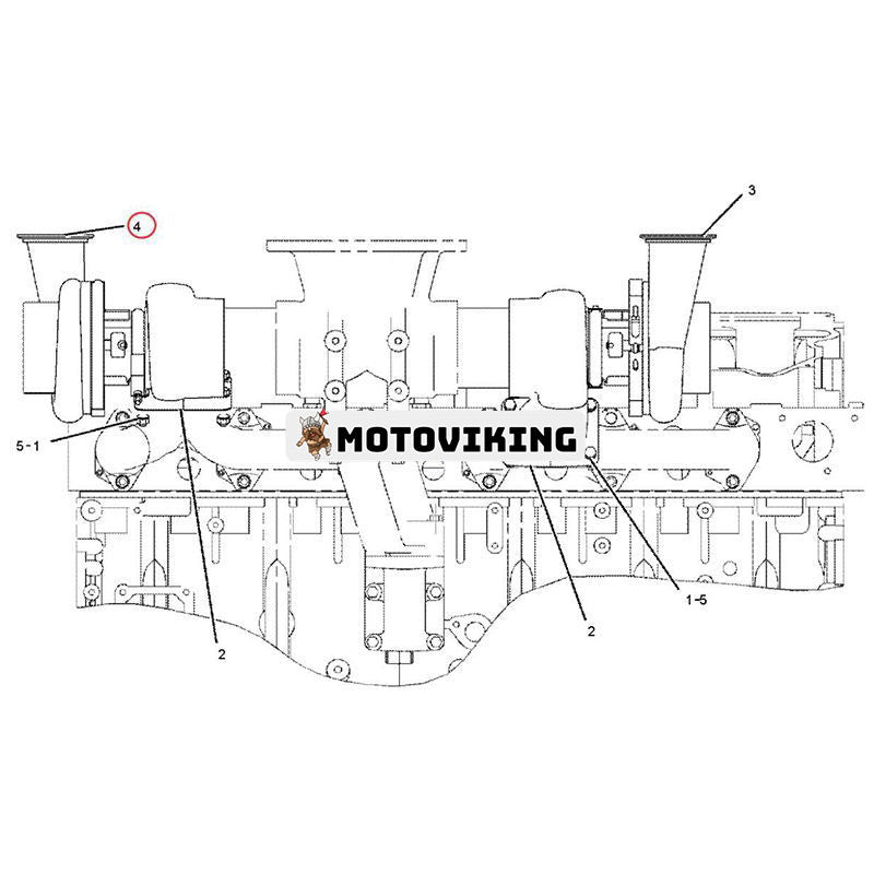Turbo S310S089 Turboladdare 211-8251 för Caterpillar CAT Engine C18 C-18