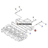 Avgasgrenrör YM129407-13100 för Komatsu Engine 4D84E-3B 4D88E-3B Grävmaskin PC45R-8 Minilastare K07J-2 SK714-5 SK815-5 SK818-5