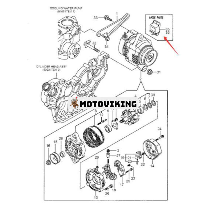 Styrenhet 129930-77950 för Yanmar Engine 4TNE92 Hyundai Gaffeltruck HDF20-5 HDF25-5 HDF30-5