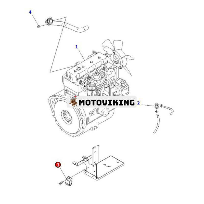 Styrenhet YM129930-77970 för Komatsu Engine 4D98E-1 Gaffeltruck FD30-17 FD20/25-16 FD35A-16 FD30H-17 Truck BX20 BX50