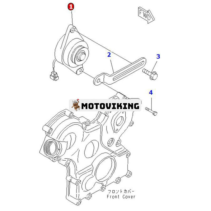 Generator YM119663-77200 för Komatsu Engine 2D68E-3C 23D75N-1YC