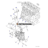 Oljerör YM129601-59840 för Komatsu Engine 4D88-6 4D88E-6 Grävmaskin PC45MR-3 PC50MR-2 PC55MR-3