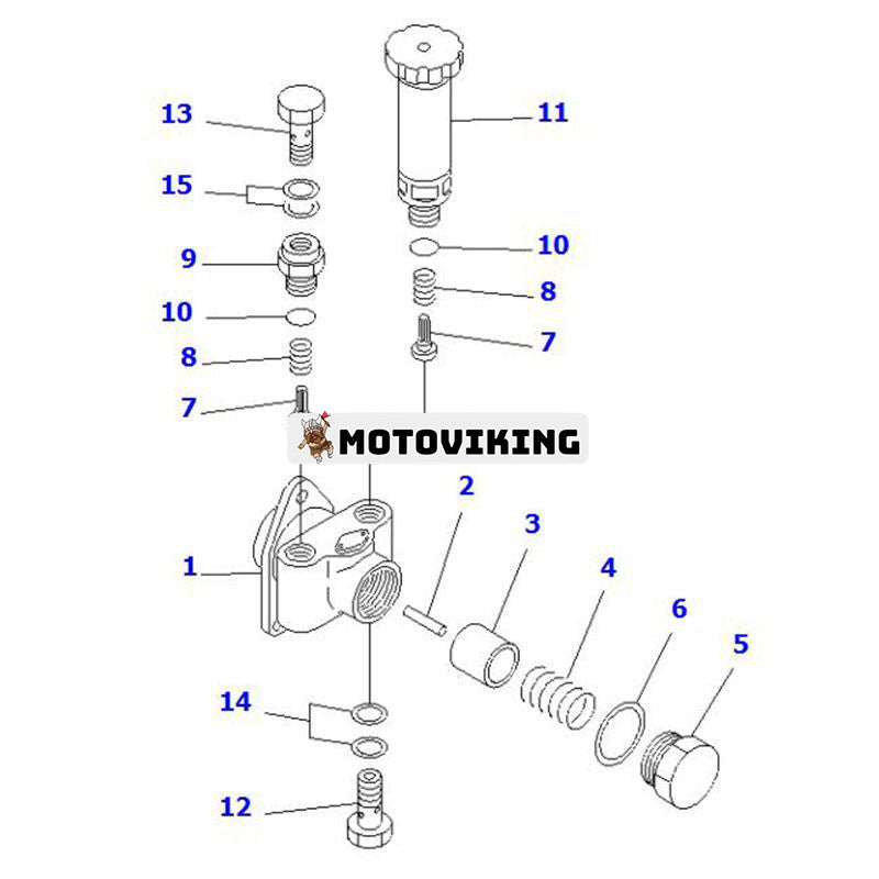 Bränslematningspump YM129900-52010 för Komatsu Engine 4D94E-1A 4D98E-1A-TR Hjullastare WA115-3 WA65-3 WA65PT-3 WA75-3 WA90-3