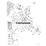 Vattenpumpskarv YM129004-42040 för Komatsu Engine 3D88E-6 4D88-6 Grävmaskin PC30MR-2 PC35MR-2 PC35R-8 PC45R-8 PC55MR-3