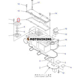 Ventilkåpspackning YM119717-11331 för Komatsu Engine 3D76E-5N-BA 3D76E-6 Grävmaskin PC20MR-2 PC22MR-3 PC26MR-3