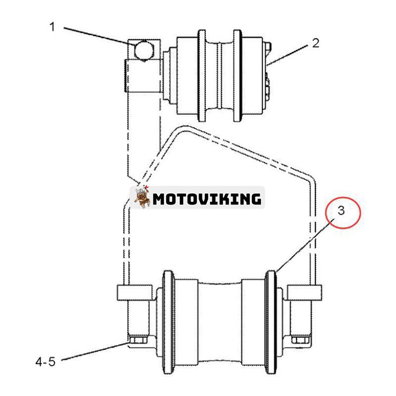 Bandrulle 206-1264 för Caterpillar CAT grävmaskin 320C 322C 323EL 325C 325D 325CL 329D 329DL