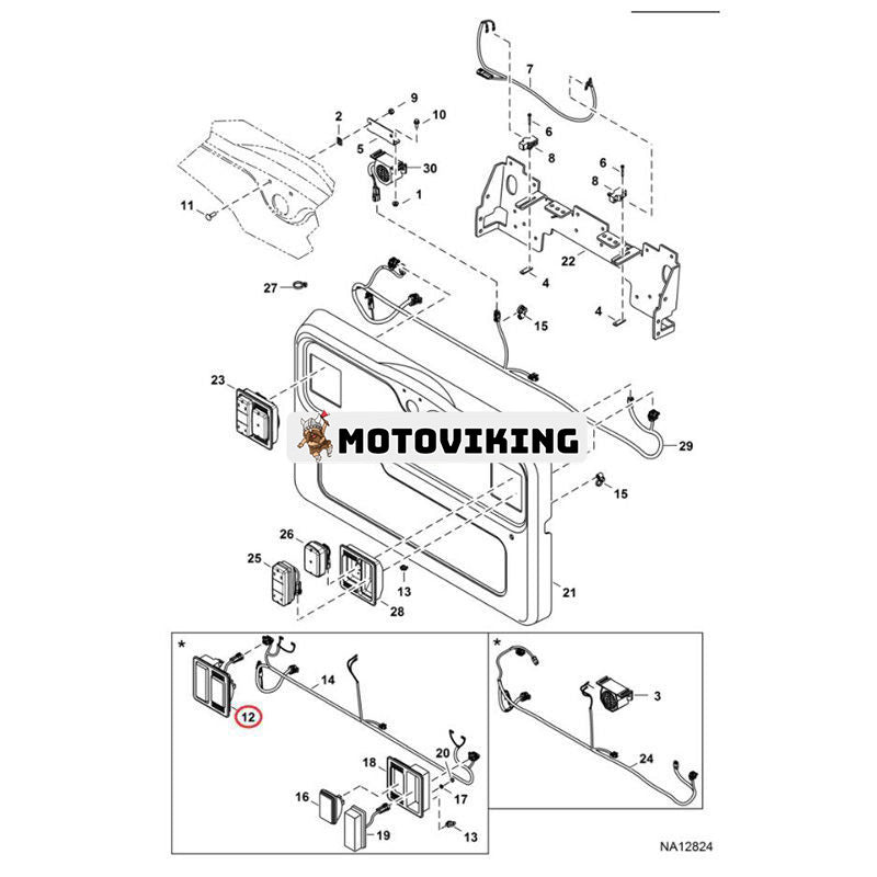 Ljus 7104670 7104671 för Bobcat minilastare S100 S450 S510 S570 S630 S650 S740 S850 T110 T590 T630 T650 T740 T750 T770 T870