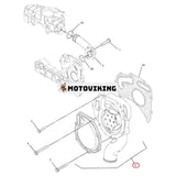 Vattenpump 355-2252 för Caterpillar CAT Engine C3.3 C4.4 Grävlastare 416 420 420F 426 428 430 432 432F 434 444 444E