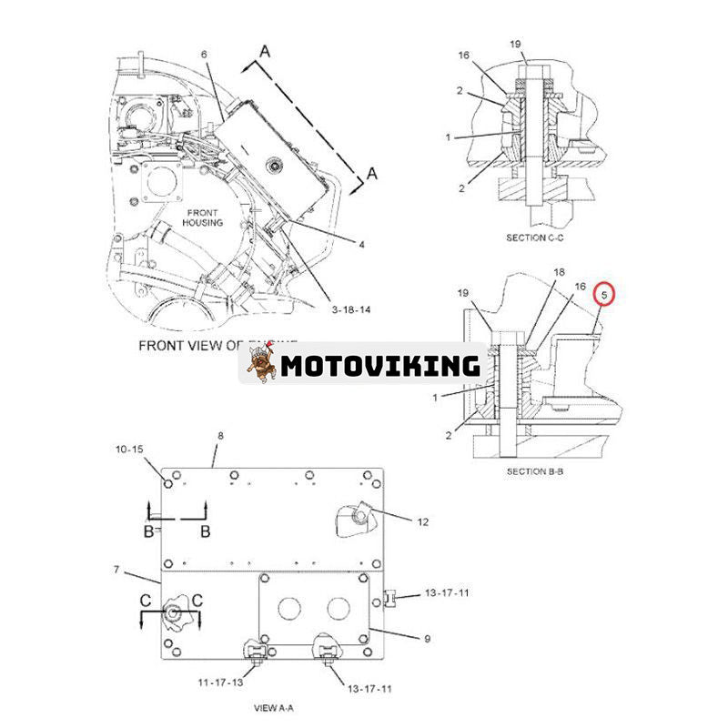 Styrenhet 372-2901 för Caterpillar CAT Engine C27 C32 Hjullastare 990H 992K 993K schaktare 844H 854K