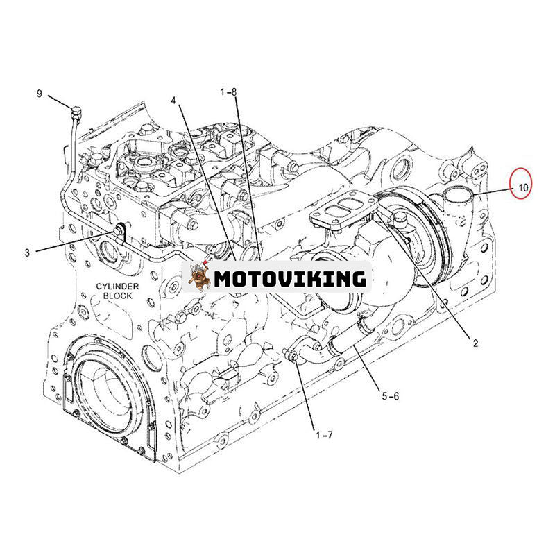 Turboladdare 435-4500 för Caterpillar CAT Engine C7.1 Grävmaskin 330 333 336 Hjullastare 950L 950M 962 962L 962M