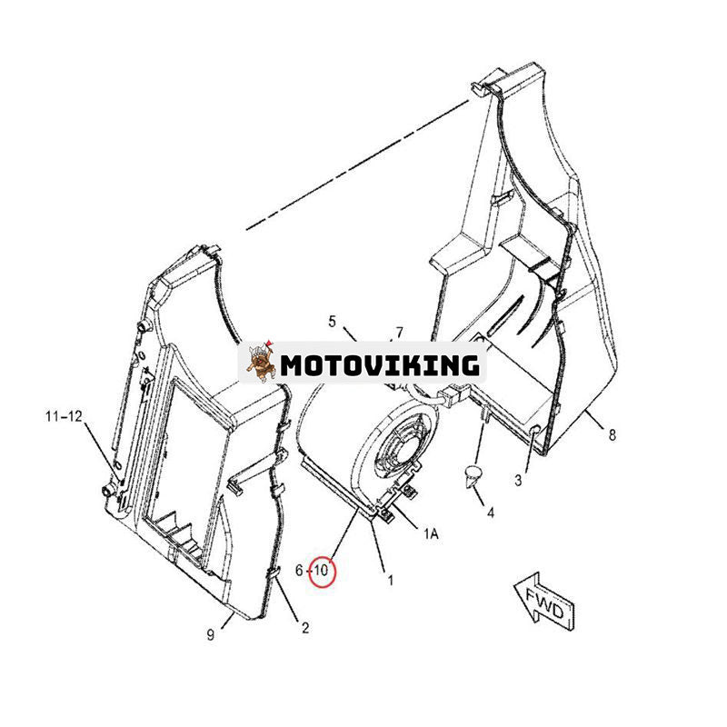 Fläkt 359-1583 för Caterpillar CAT minilastare 226D 232D 236D 239D 242D 246D 249D 257D 279D 297D 299D 299D3