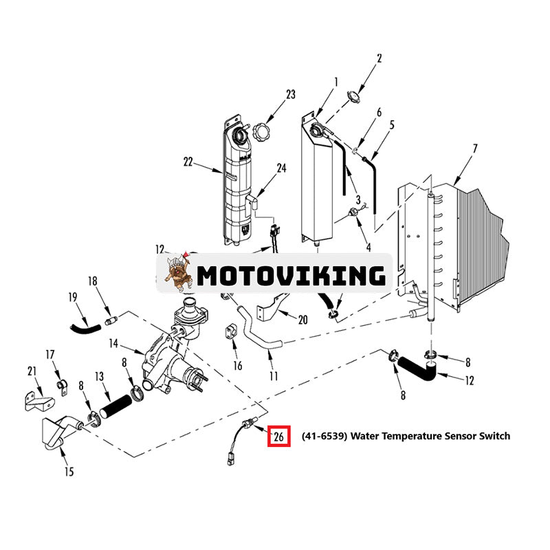 Vattentemperatursensor 41-6539 för Thermo King Engine 374 395 482 486 Transportkylning SB TS KD MD RD SL-serien