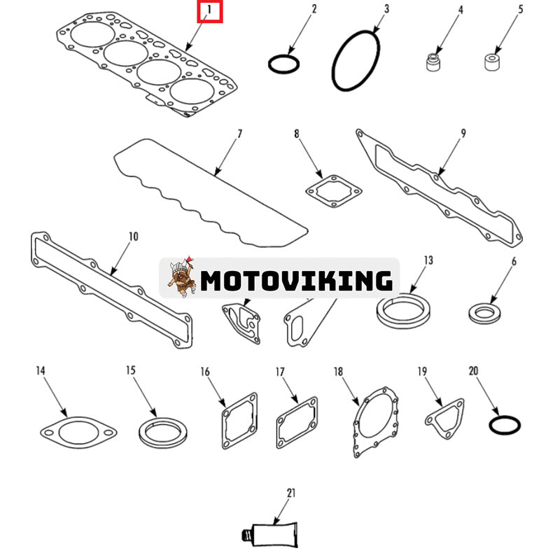 Cylinderhuvudspackning 33-5056 för Thermo King Engine TK486 TK486V Transportkylning SB SLX SL-serien