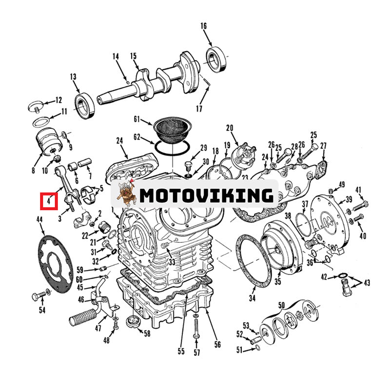 4ST Vevstång 22-639 för Thermo King Kompressor X214 X426 X430 Transportkylning SLXi SB SLX SMX KD TD MD RD SL SLXe T-Series