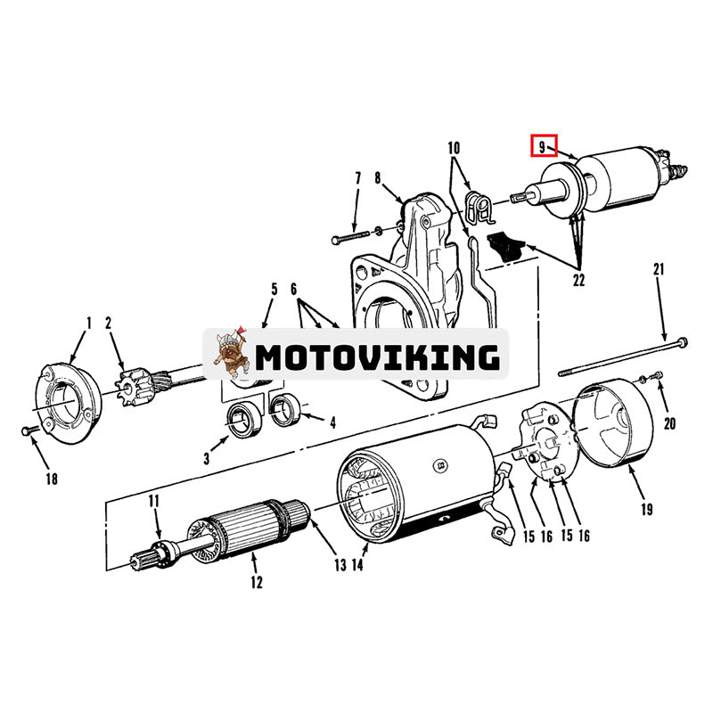 Startmotormagnet 44-6424 för Thermo King Transportkylning SB-III SB-I SB-II SB-100 SB-190 SMX Super-II