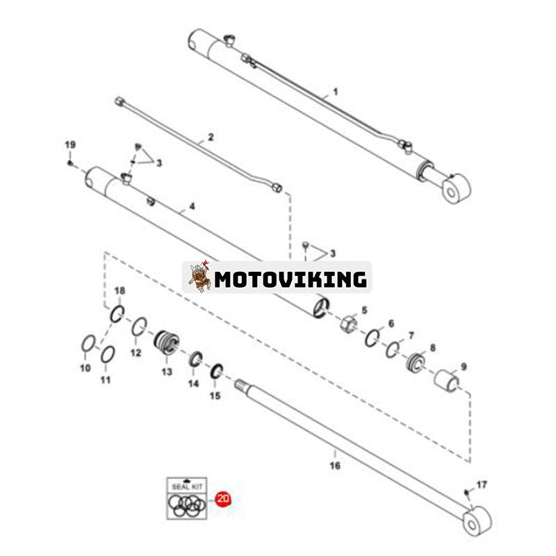 Lyftcylindertätningssats 7137869 för Bobcat Skid Steer S630 bandlastare T630