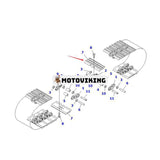Track Shoe Triple Growser 600mm 201-32-71310 för Komatsu PC60-7 PC75US-3 PC70-7 PC78US-6 PC78MR-6 PC88MR-8 PC88MR-10 PC80MR-3 PC80MR-5