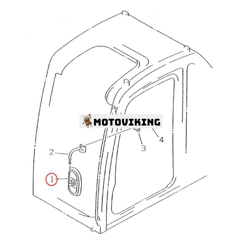 2st backspegel för Komatsu grävmaskin PC60-7 PC120-6 PC220-7 08174-13118