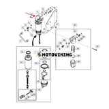 Bränslepump RE529995 för John Deere 4045 6068 Motor 1076 3518 9470 9570 C100 C120 W100 Y110 Y210