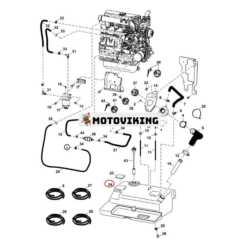 Tank 7102117 för Bobcat minilastare S130