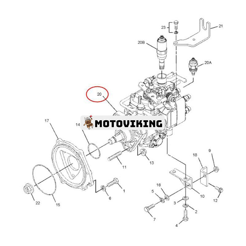 Bränsleinsprutningspump 336-9190 för Caterpillar CAT Engine 3044C C3.4 Lastare 236B 246C 252B 259B3 279C2 289C2