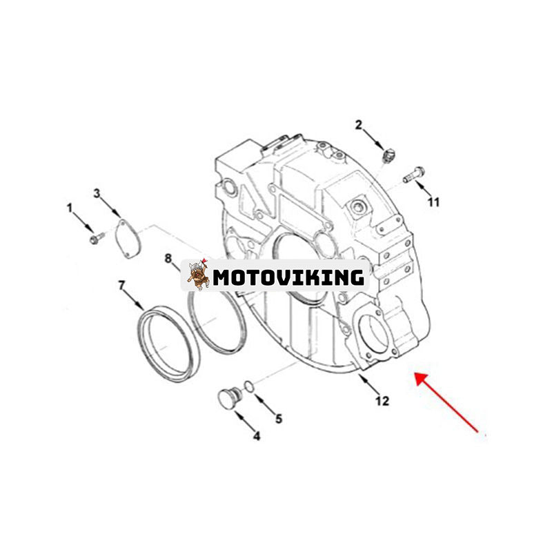 Svänghjulshus 3921296 för Cummins Engine 6B5.9 6BT5.9