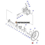 Huvudpumpfläns 708-3T-04220 för Komatsu grävmaskin PC78MR-6 PC78US-6 PC78US-8 PC78UU-6 PC78UU-8 PC88MR-6 PC88MR-8