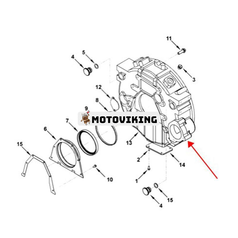 Svänghjulshus 3931713 Cummins Engine 6B5.9 ISB ISB5.9G QSB5.9