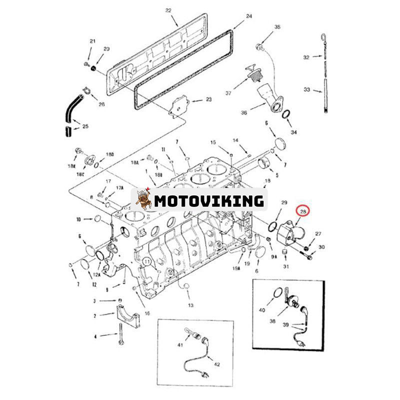 Anslutning Vatteninloppsarmbåge J934877 för New Holland traktorlastare LV80 U80