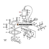 24V Stoppmagnet VOE11033615 för Volvo Hjullastare L180 L180C L50B L50C