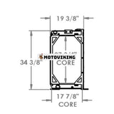 Vattentankkylare AT162415 för John Deere schaktare 450G 550G 650G Bandlastare 455G 555G