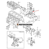 Termostathus 129100-49800 för Yanmar Engine 3TN84L-RTBZ 3TNE84T-G1A 4TNE84-G1A 3TN82E-S 4TN82E-S