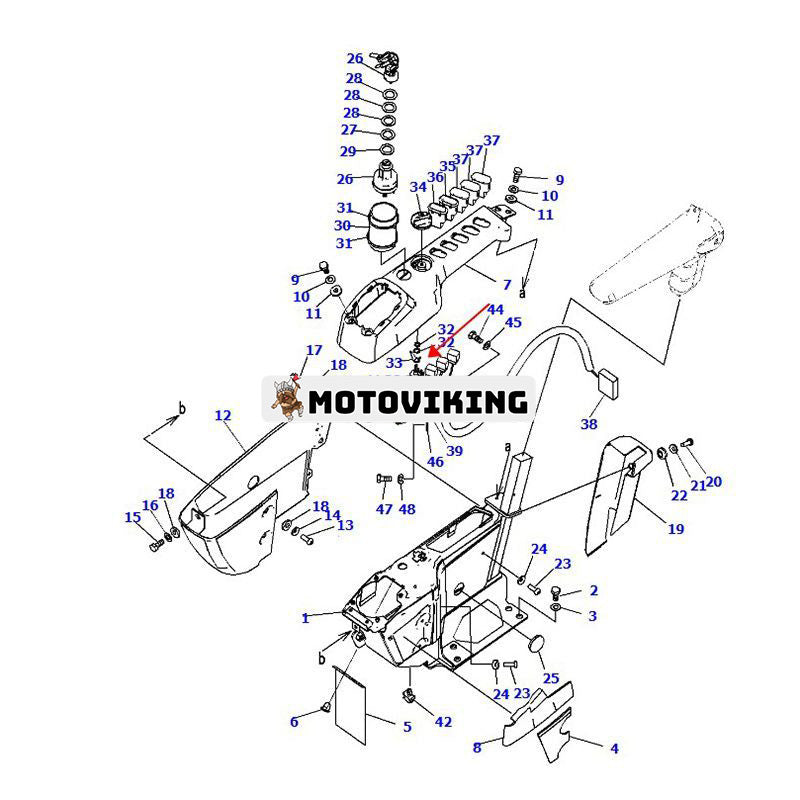 Potentiometer 22U-06-22380 för Komatsu PC110-8M0 PC130-8 PC138US-8 PC200-8 PC220-8 PC228US-8 PC270-8 PC400-8