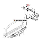 2 ST Kylvätska Vattenöverföringsrör Anslutningsskarv 3917394 för Hyundai Grävmaskin R305LC-7 R320LC-3