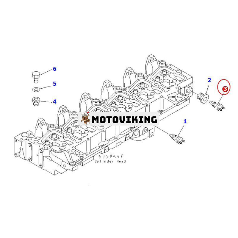 Switch 6950-92-6540 för Komatsu Engine S6D102E-G-1D4 Generator DCA-125SSK