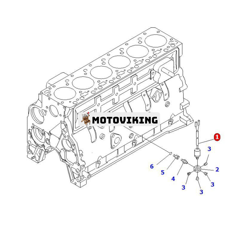 Switch 600-871-1160 för Komatsu Engine S6D102E-1 S6D108-1 Generator EGS120-6 EGS160 EGS190 EGS360 EGS380